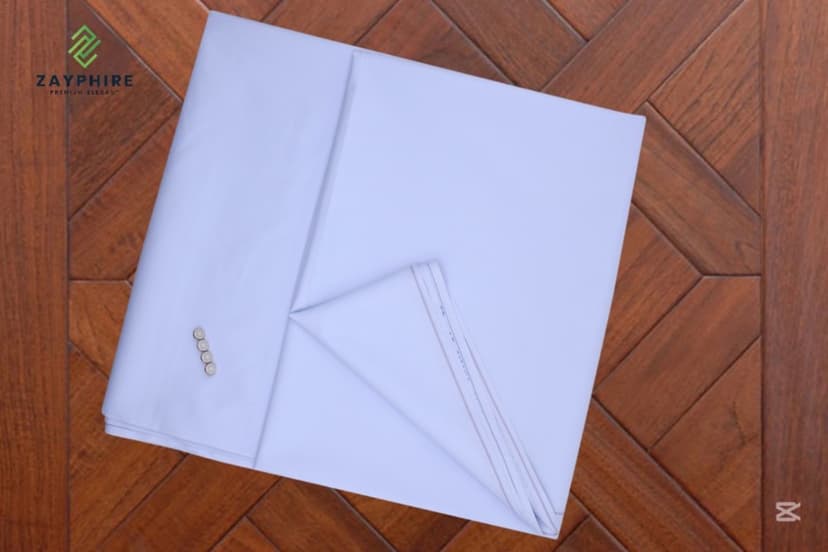 Navy Grey Wash & Wear Unstitched Fabric